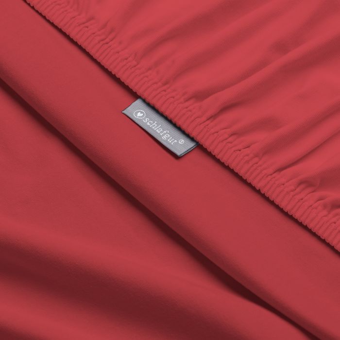 Spannbettlaken Jersey rot