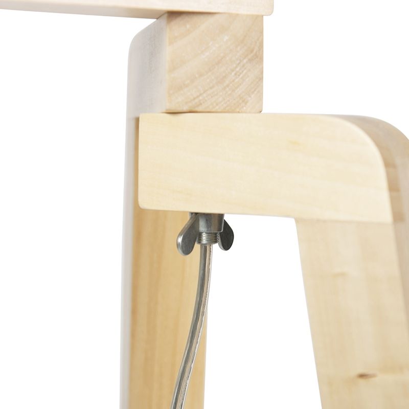 Vloerlamp tripod hout zonder kap - Puros