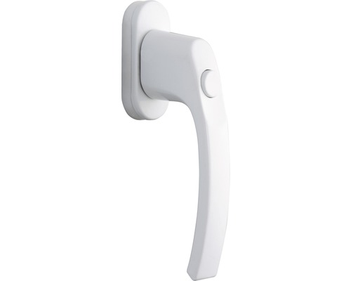 Raamkruk (raamkruk) Nepomuk aluminium/wit-mat met drukknop