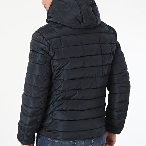 Doudoune Chauffante Capuche Bleu Marine