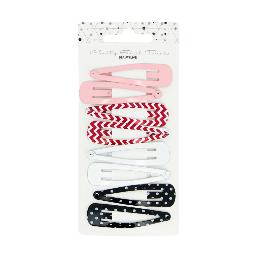 Barrettes à cheveux clic clac modèle moyen x8