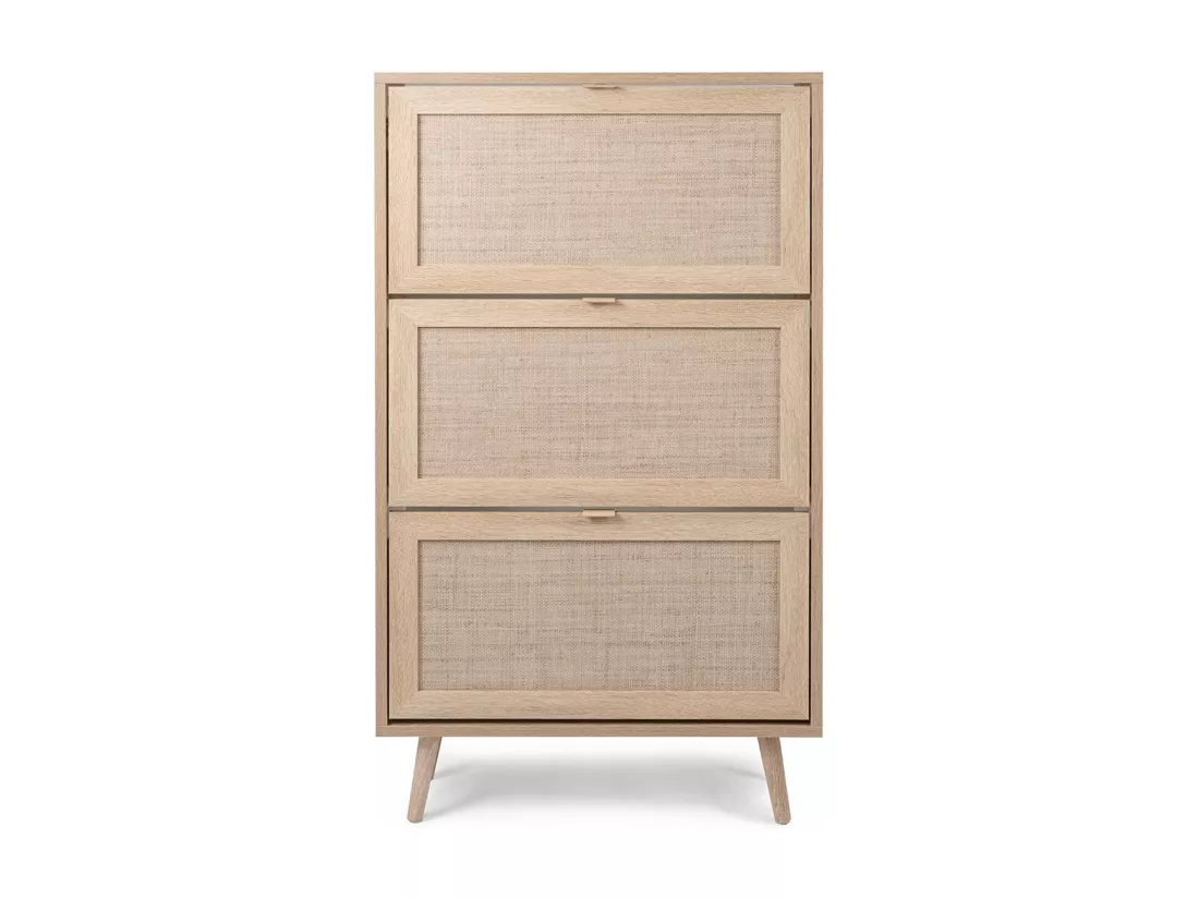 Rangement Chaussures 3 portes L70 cm - Impression Rotin - BALI