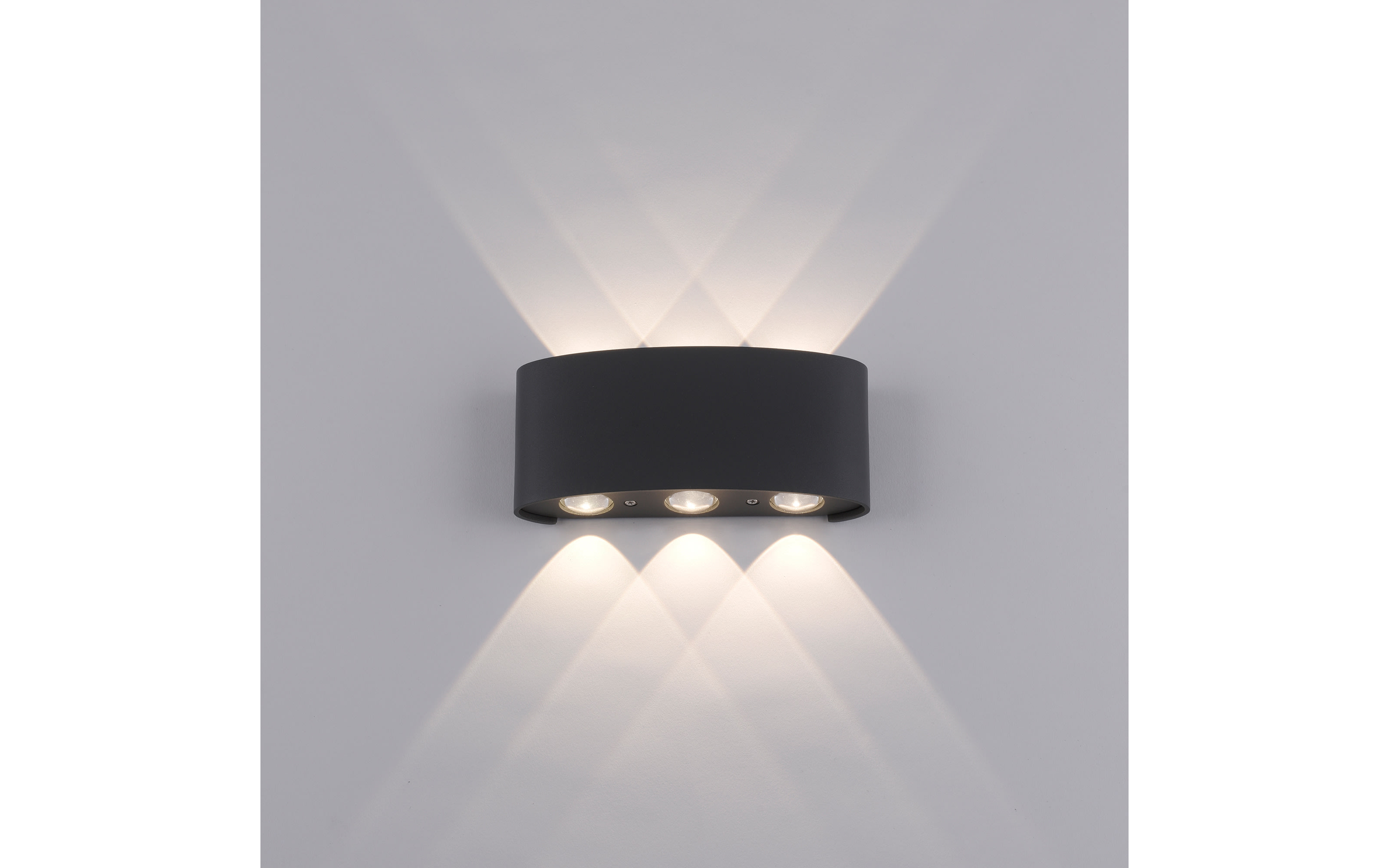 LED-Wandleuchte Carlo, anthrazit, 6-flammig, 17 cm