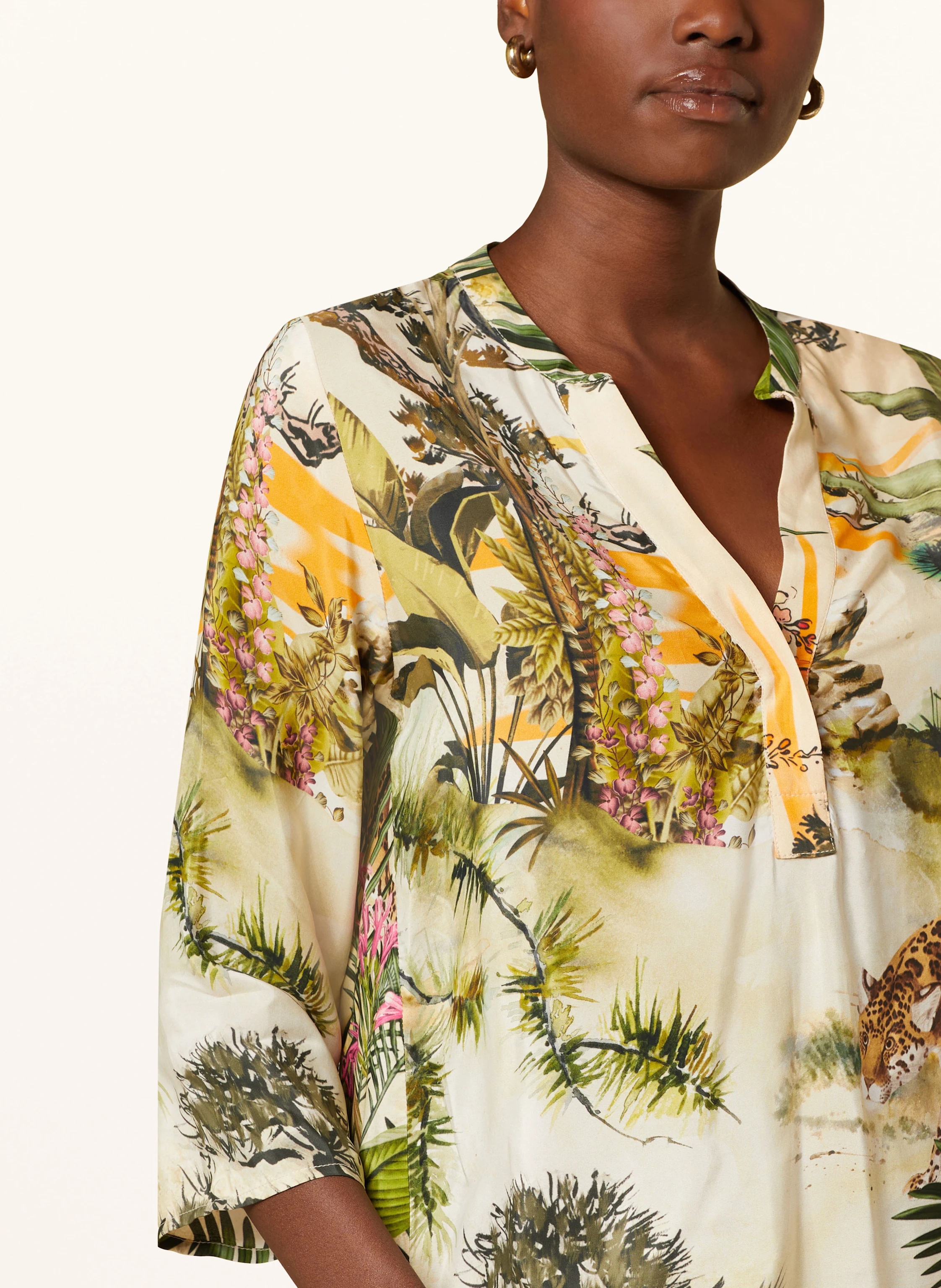 Princess GOES HOLLYWOOD Blusenshirt aus Satin mit 3/4-Arm