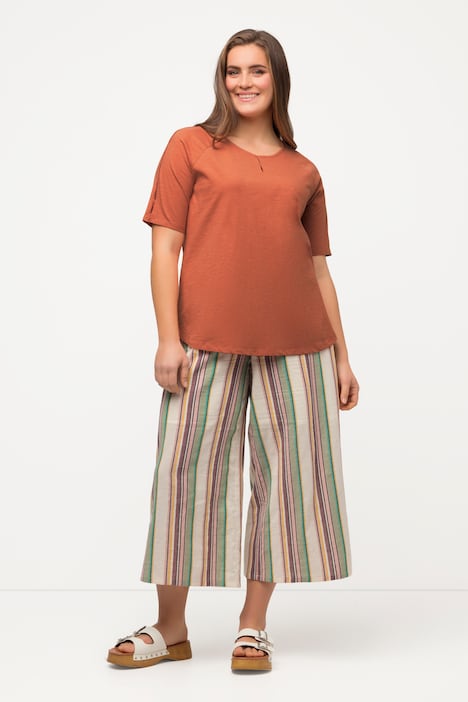 T-Shirt, Cut-Out, Rundhals, Halbarm, Biobaumwolle
