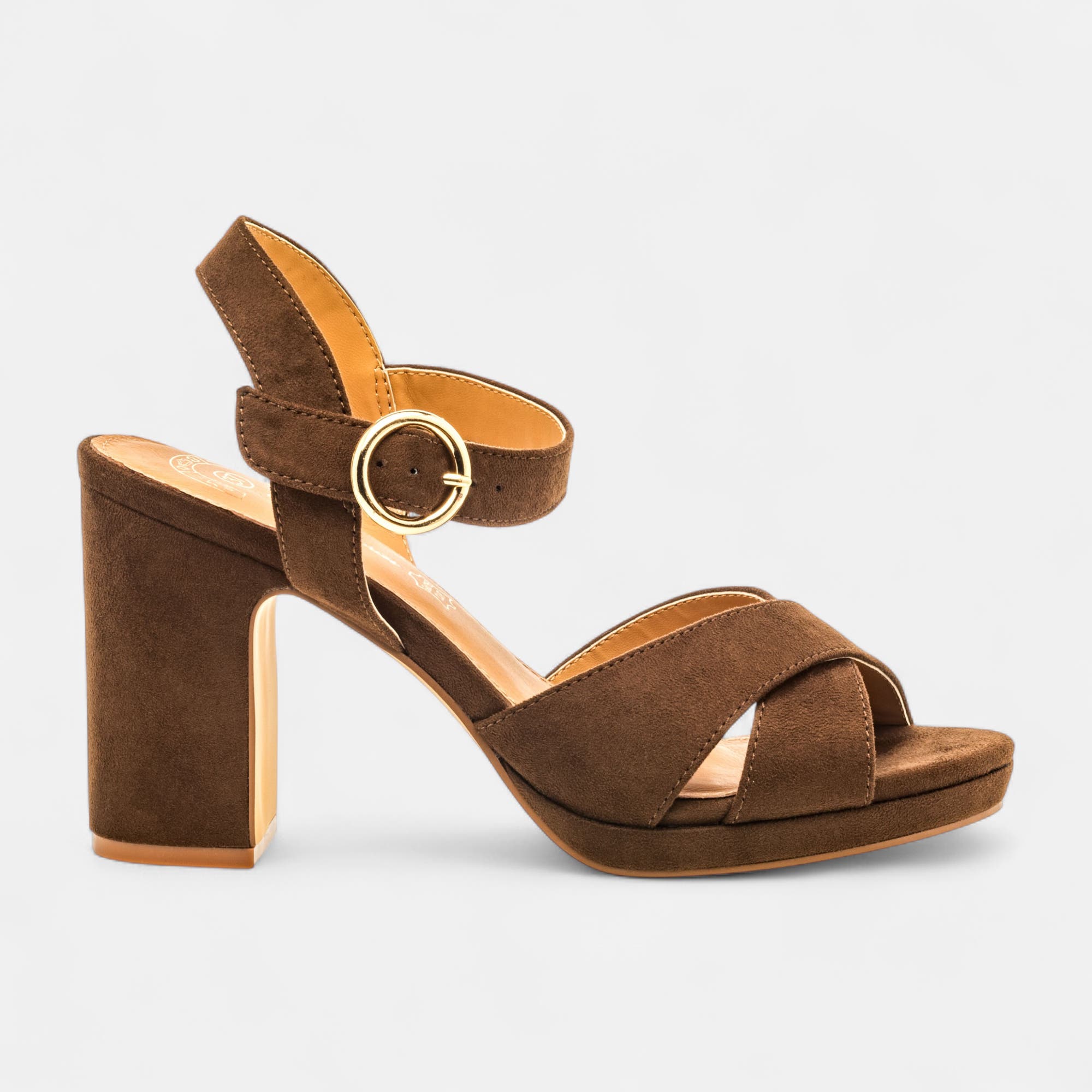 Nu-pieds à talon Femme marron