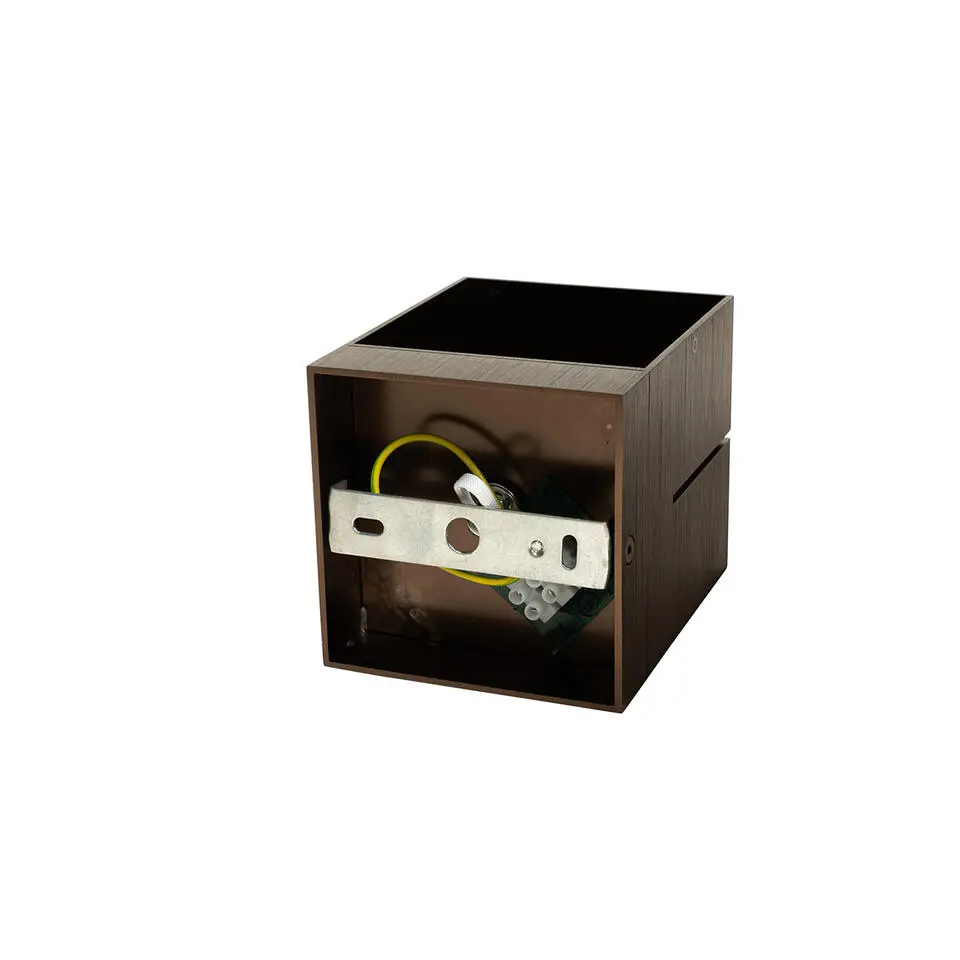 Qazqa wandlampen transfer groove bruin g9