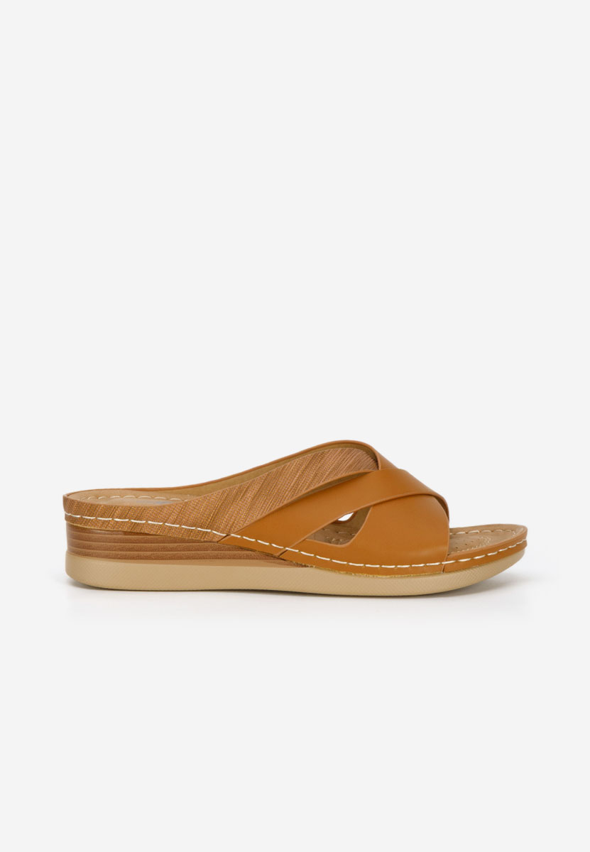 Mules compensées chameau Maryna