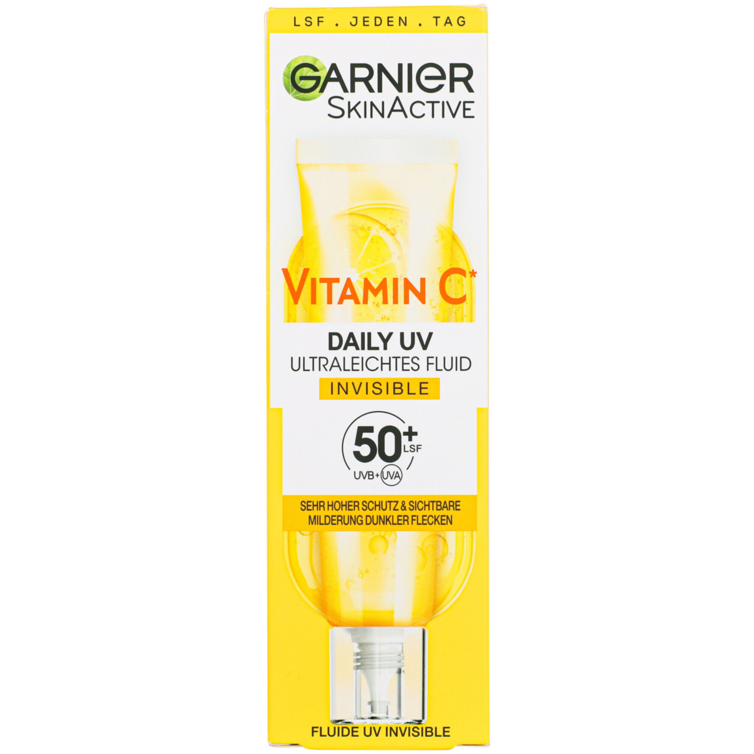 Garnier SkinActive Vitamin C Tägliches Sonnenfluid Invisible mit LSF 50+