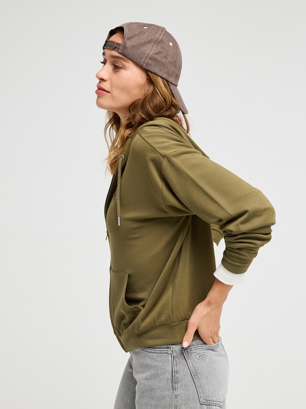 Surfing By Daylight Sweat à capuche zippé Vert Femme