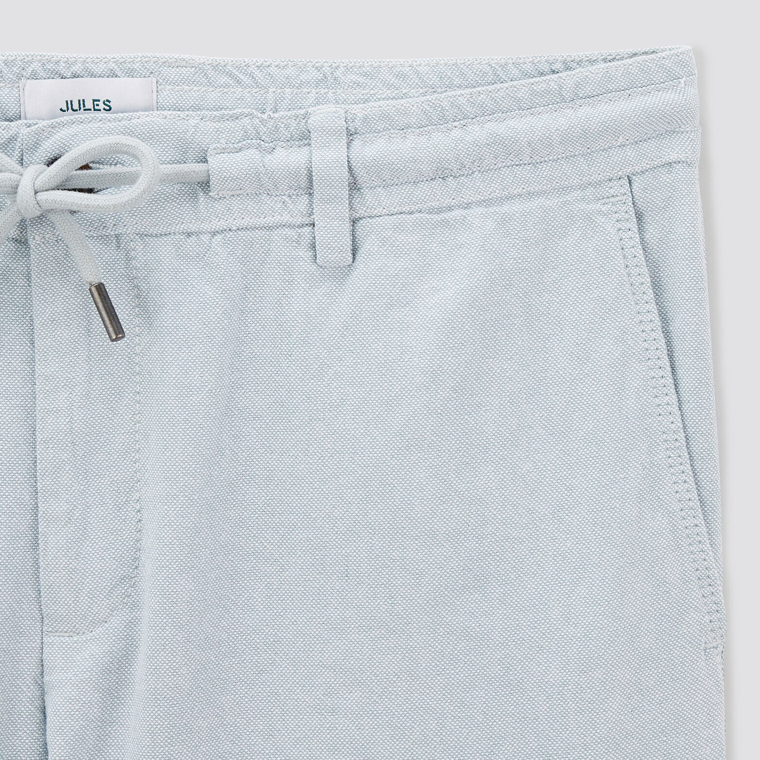 Bermuda uni en coton lin Bleu clair