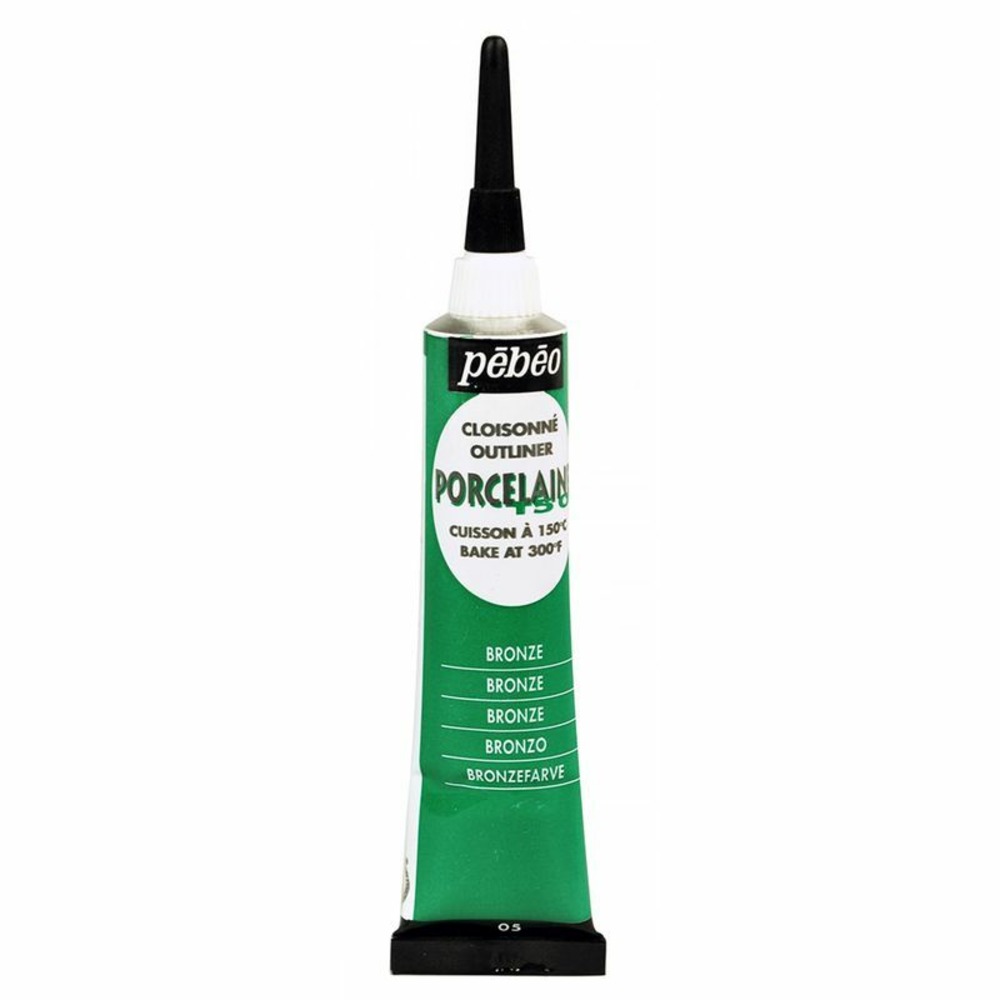 Peinture à l'eau brillante pour porcelaine - bronze - 20 ml