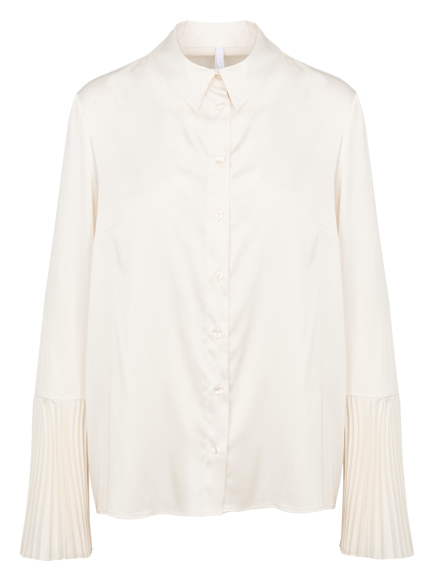 Chemise droite à col classique| Beige
