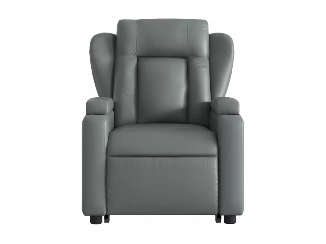 Fauteuil inclinable massant Gris Similicuir