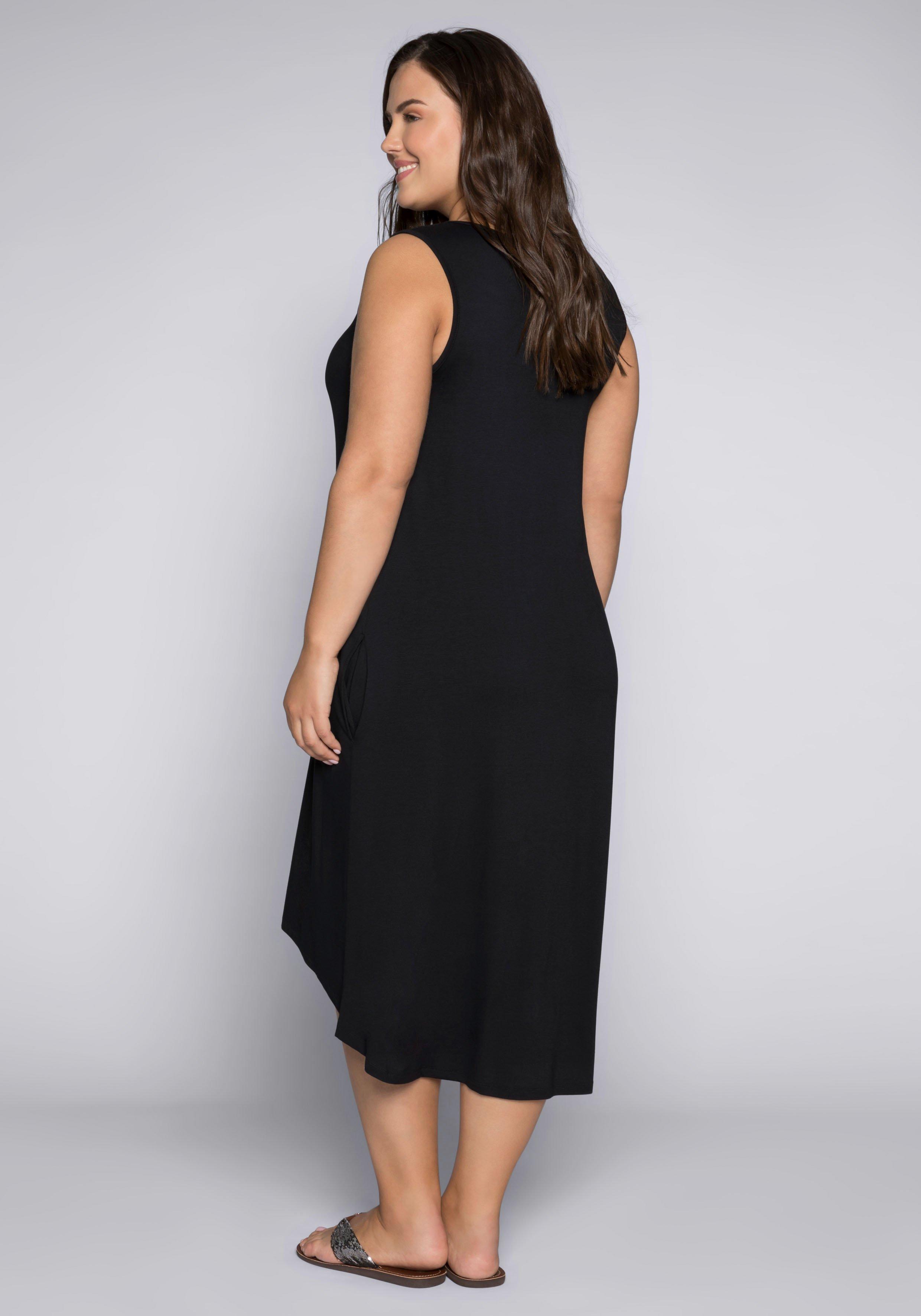 Kleid mit Taschen, im Vokuhilaschnitt