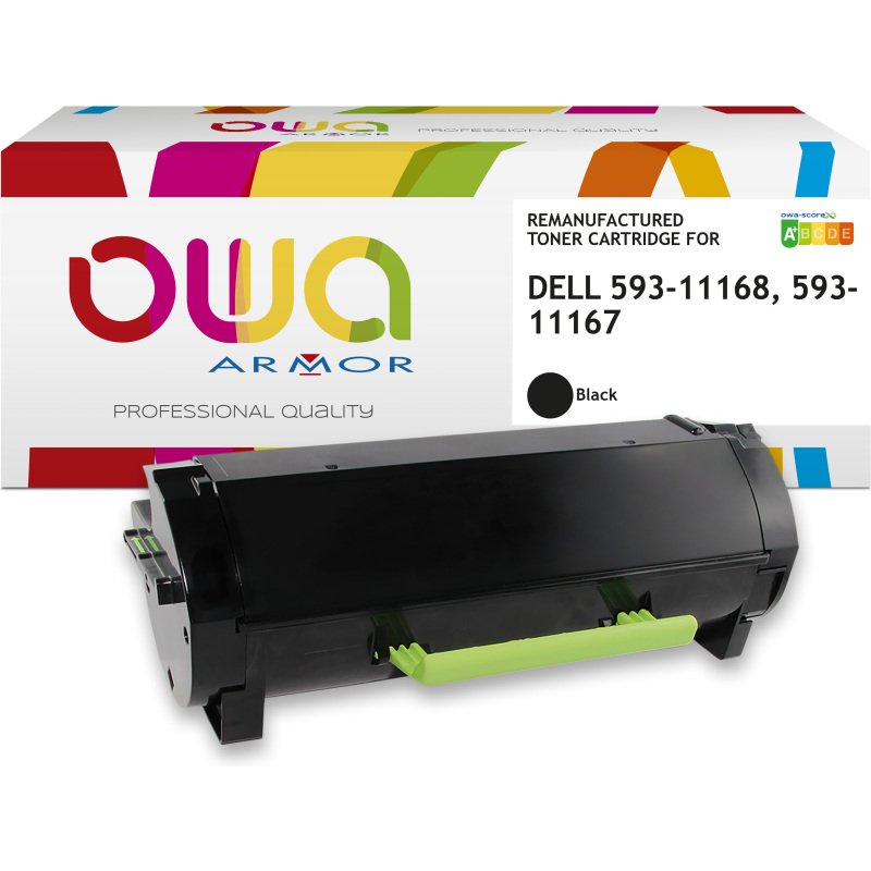 Toner remanufacturé OWA - haute capacité - Noir - pour DELL 593-11168, 593-11167