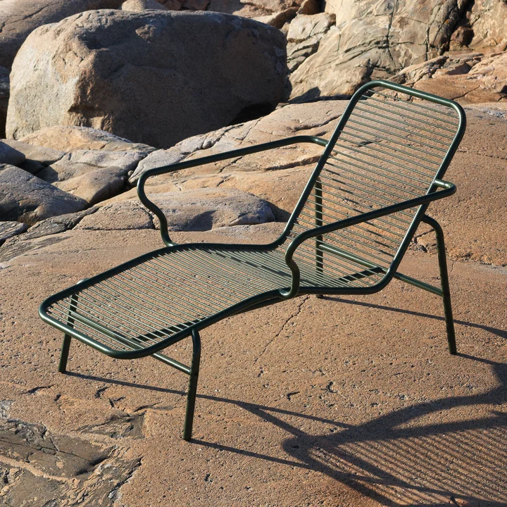 Normann Copenhagen - Vig Outdoor Liegestuhl, dunkelgrün