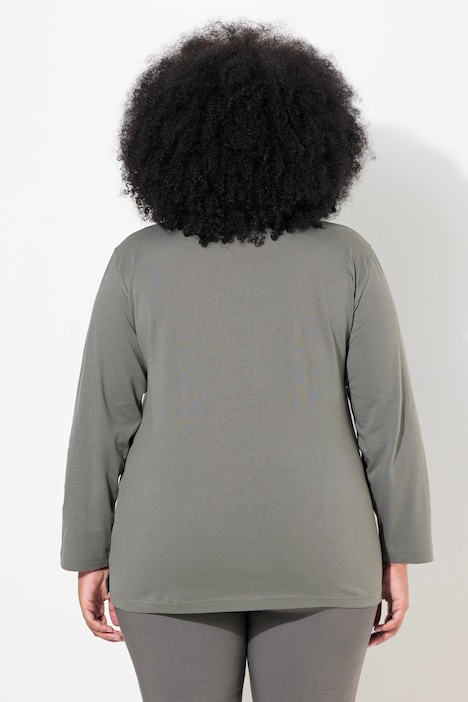 Shirt, V-Ausschnitt, Relaxed, Langarm