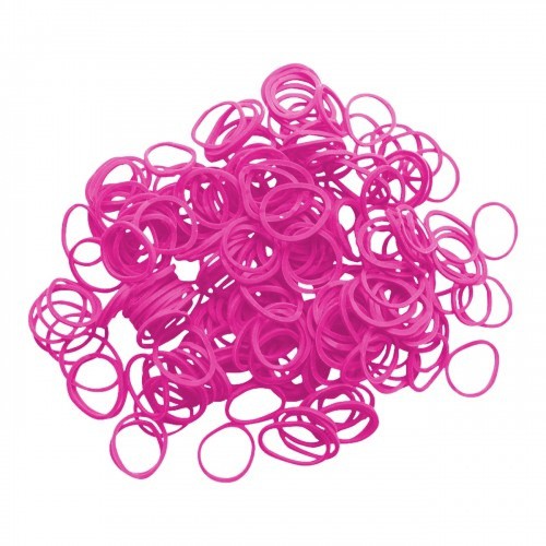 Elásticos rosa para tranças de cabelo