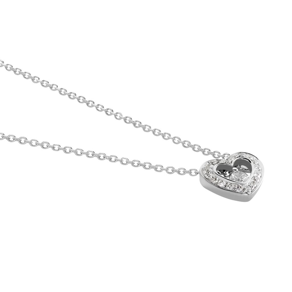 Collier Purete Or Blanc Diamant