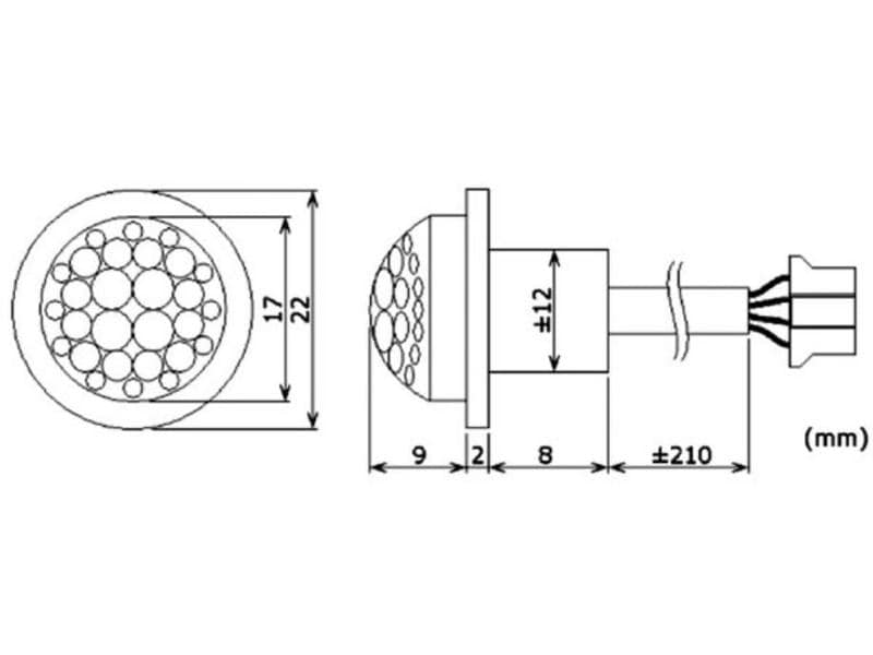 Perel PIR Bewegungsmelder zum Einbauen - 12 V DC EMS114 Infrarot Bewegungsmelder