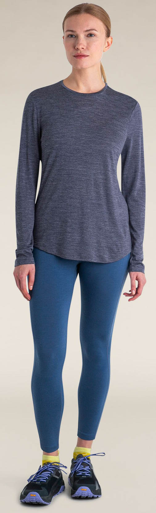 Merino 125 Cool-Lite  Sphere III LS Tee Dame Midnight Navy Heather