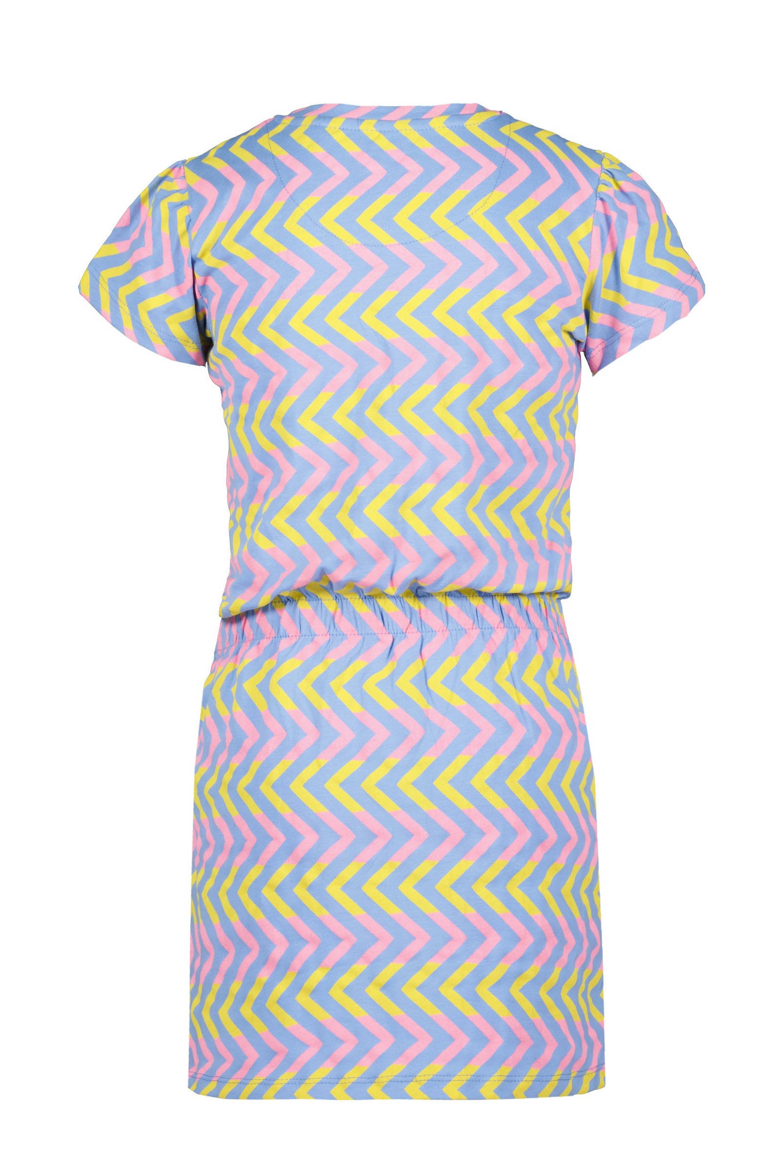 4PRESIDENT jurk met all over print lila/roze/geel