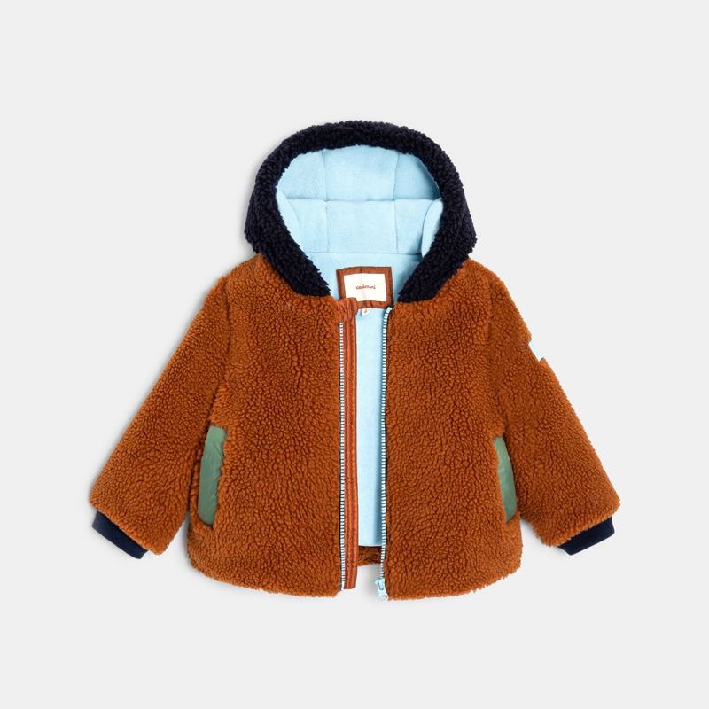 Blouson bébé garçon en sherpa doublé polaire Catimini Marron
