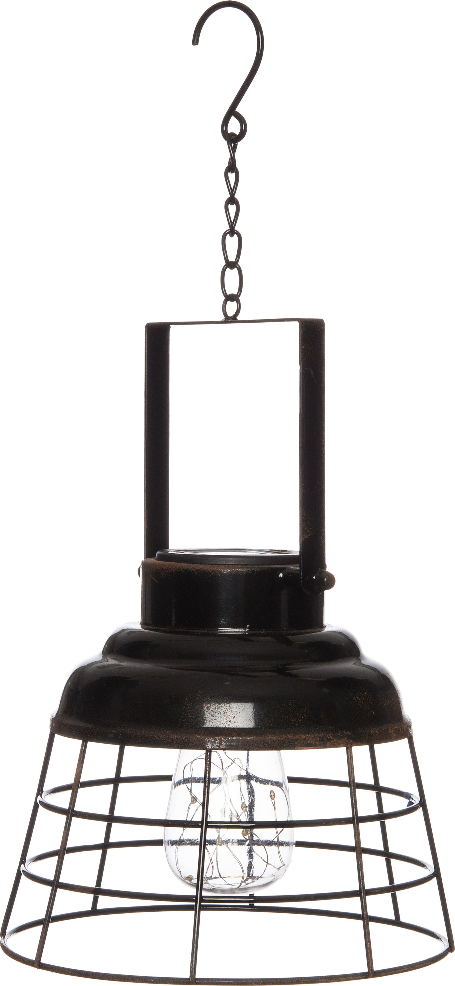 Intratuin solar hanglamp zwart 21,5 x 21,5 x 45 cm