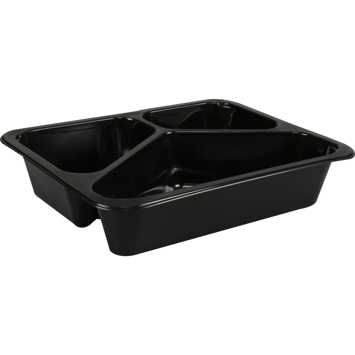 Bak, PP, 3-vaks, menubak, 227x178x49mm, zwart