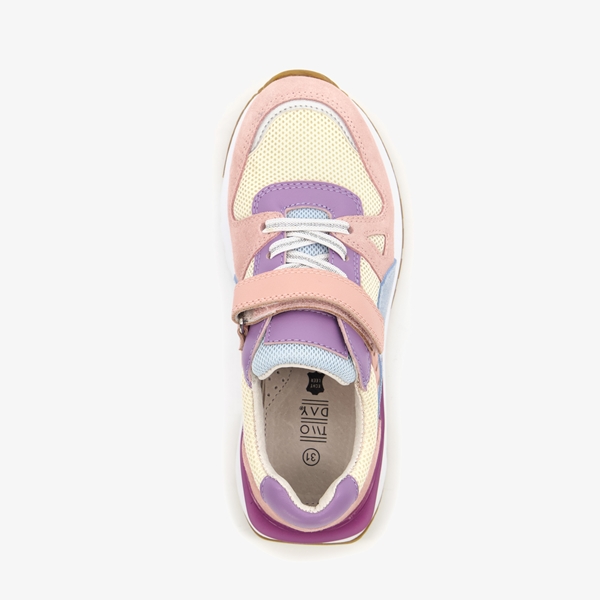 TwoDay leren meisjes sneakers pastel
