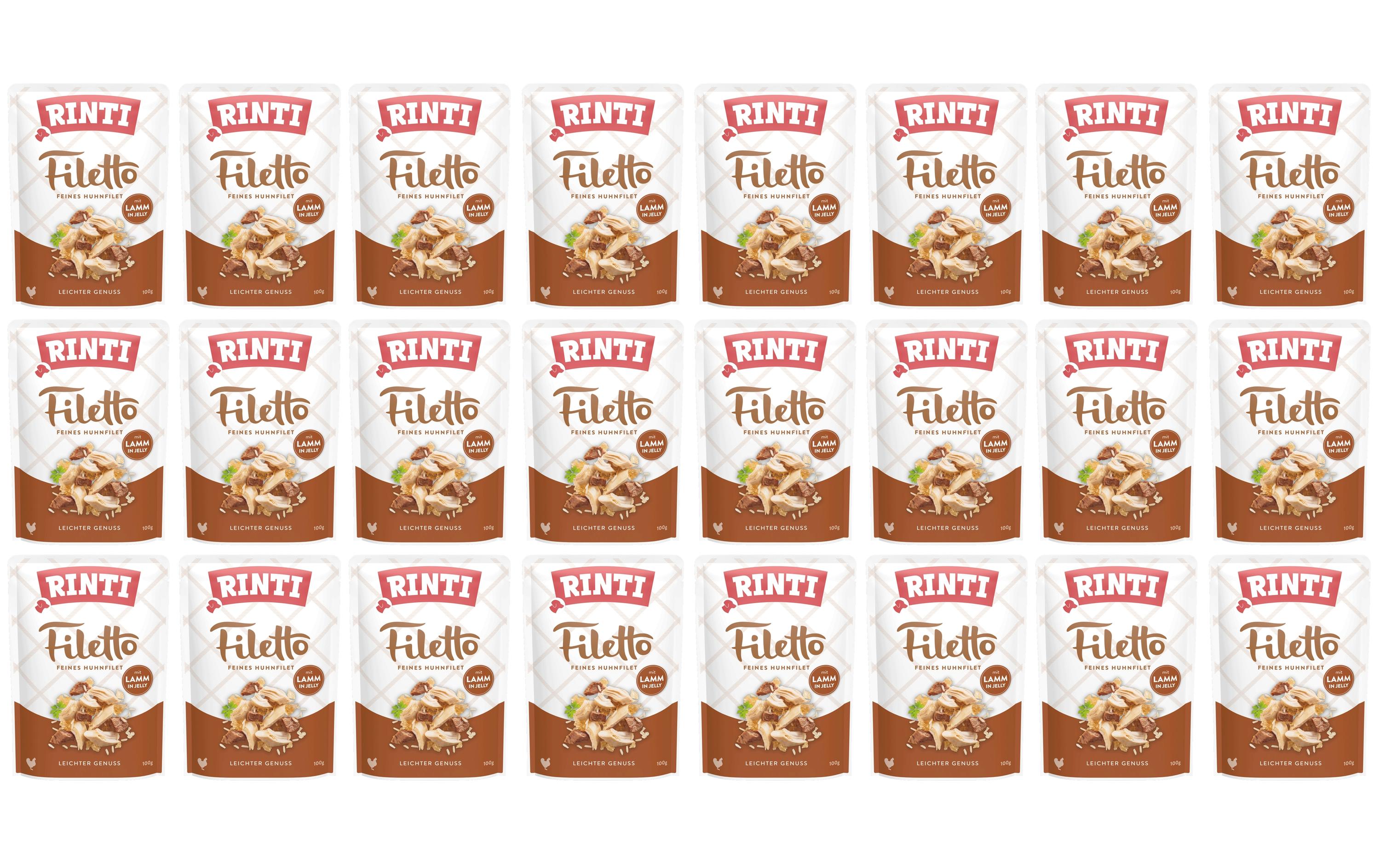Nassfutter Filetto Huhn + Lamm in Jelly, 24 x 100 gAlleinfuttermittel für ausgewachsene Hunde