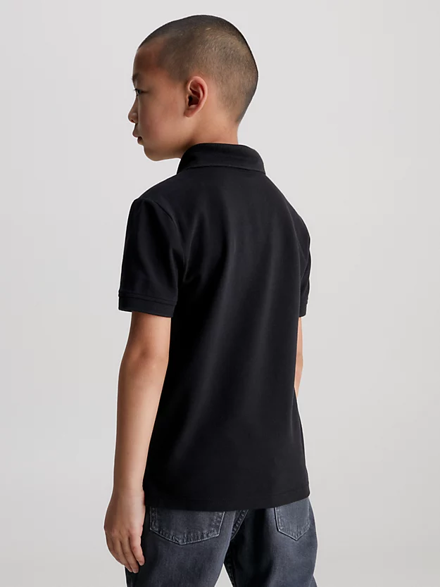 Camisa polo piqué com logotipo