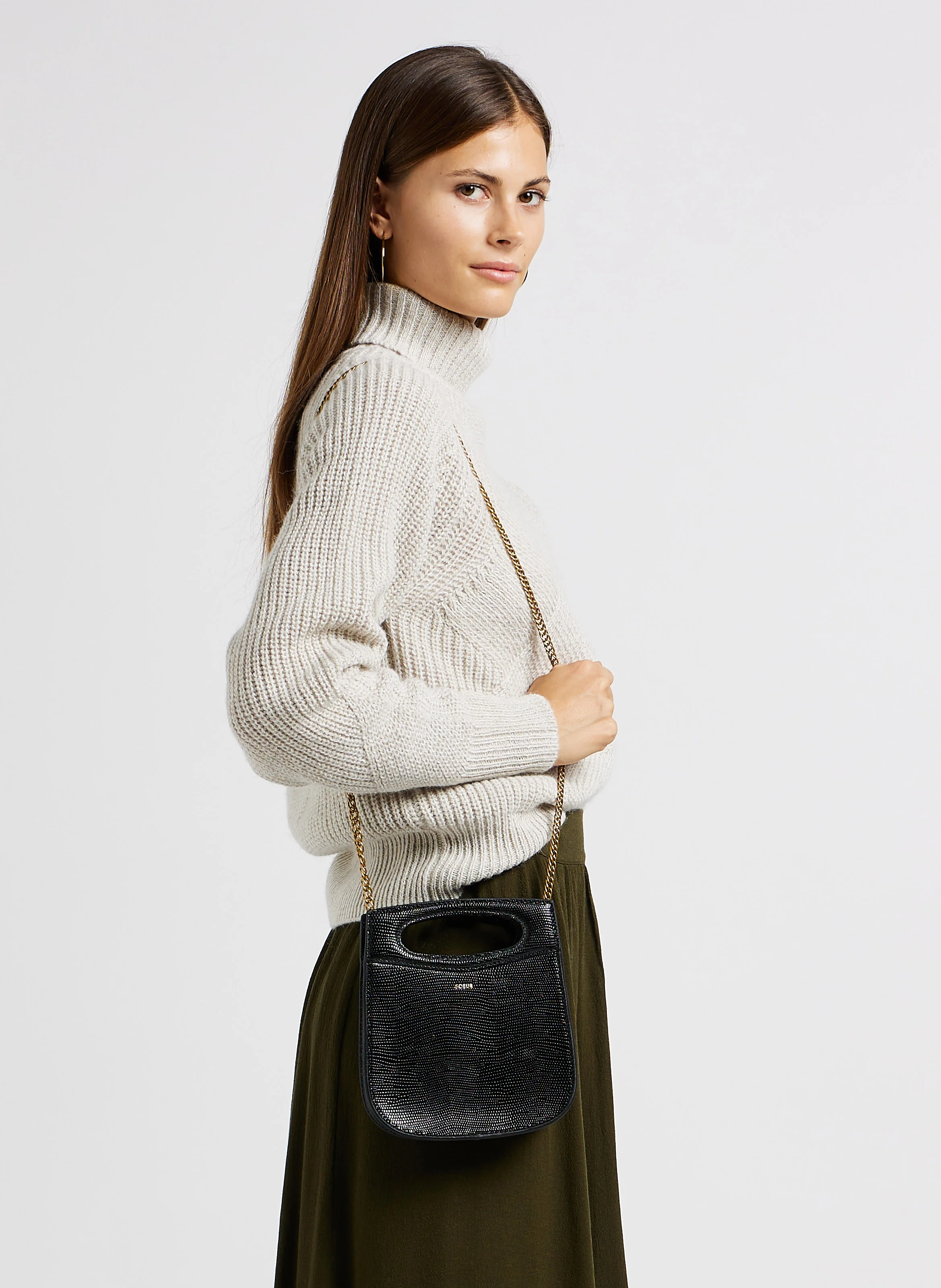 CHERI MINI - Sac bandoulière en cuir | Noir