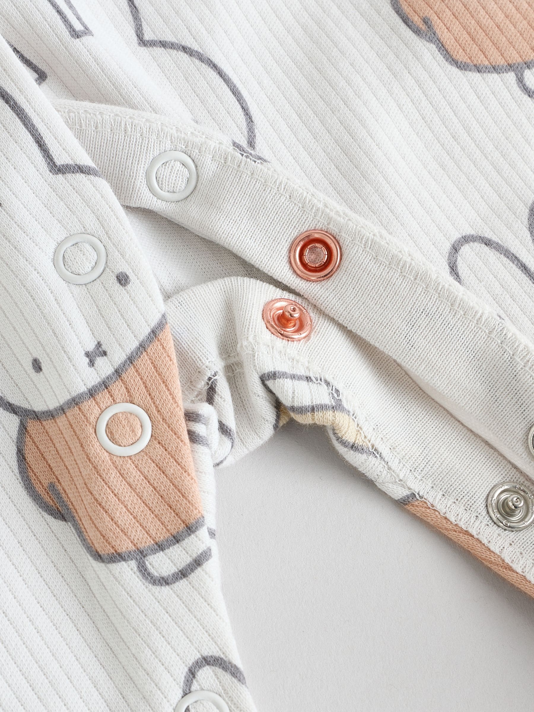 Neutraal - Miffy Baby Slaappakken 3 Verpakking (0mnd -2jr)