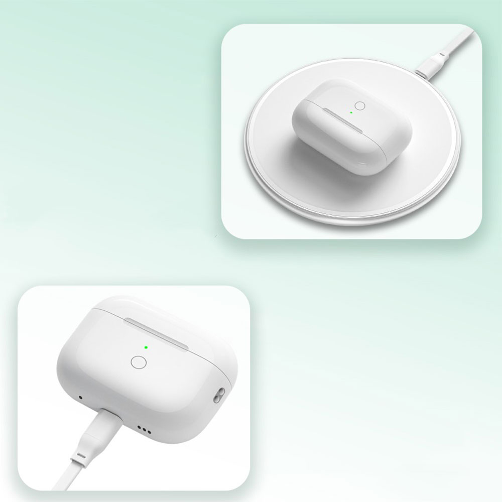 (680mAh) USB C Ladecase für AirPods Pro / AirPods Pro 2 Kopfhörer - Weiss