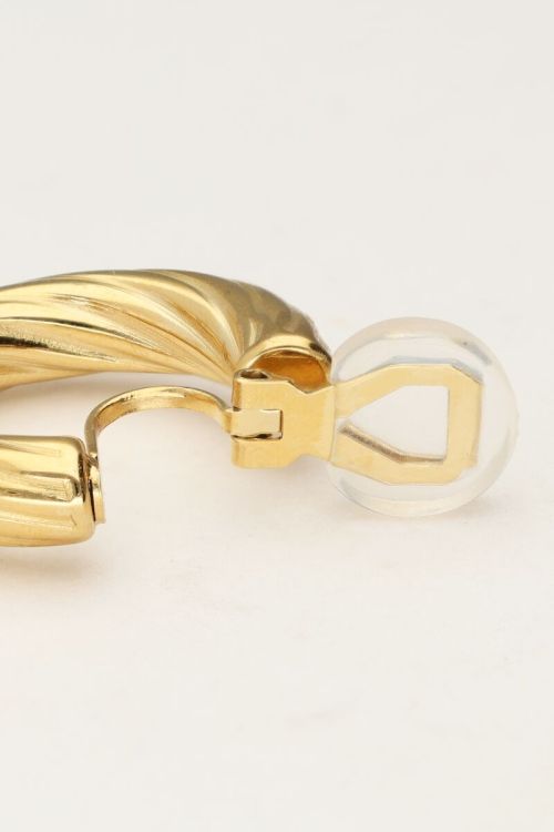 Clip oorringen klein met chunky twist