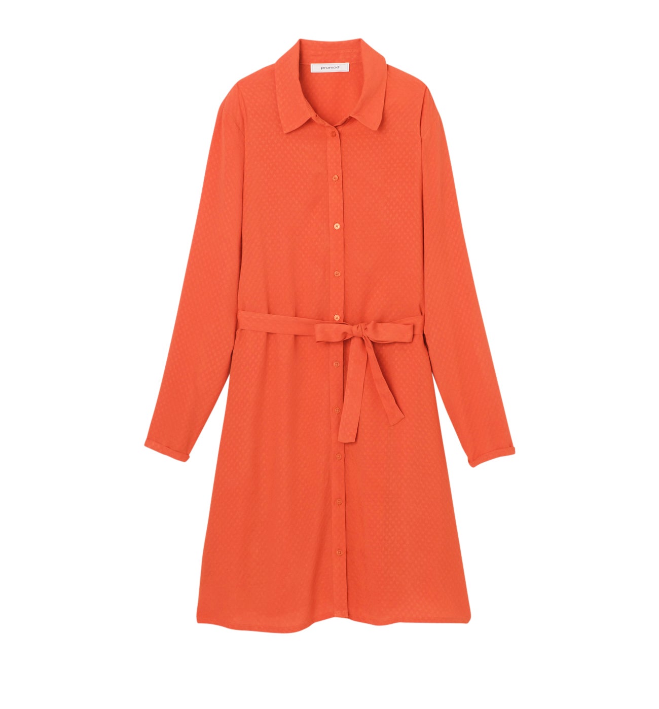 Robe-chemise unie Femme - Brique
