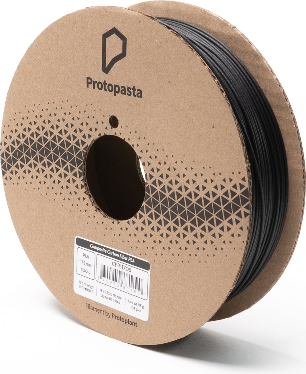 Protopasta  Carbon Fiber Composite PLA, 1,75 mm / 500 g    Mit Kohlenstofffasern verstärktes PLA Filament