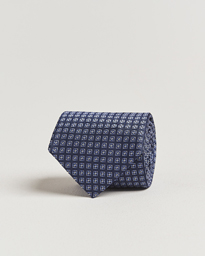 Canali Jacquard Silk Tie Navy/Blue