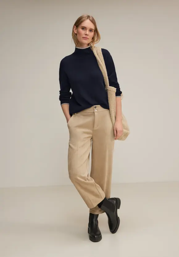 Pullover mit Stehkragen - deep blue