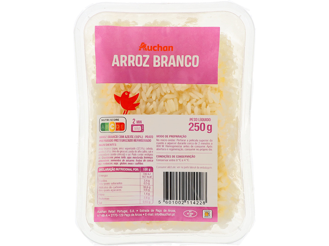 ARROZ BRANCO AUCHAN 250 G