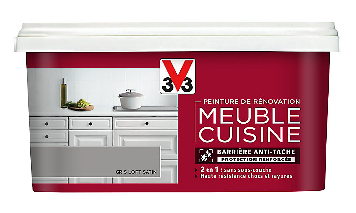 Peinture de rénovation meuble cuisine V33 gris loft satin 2L
