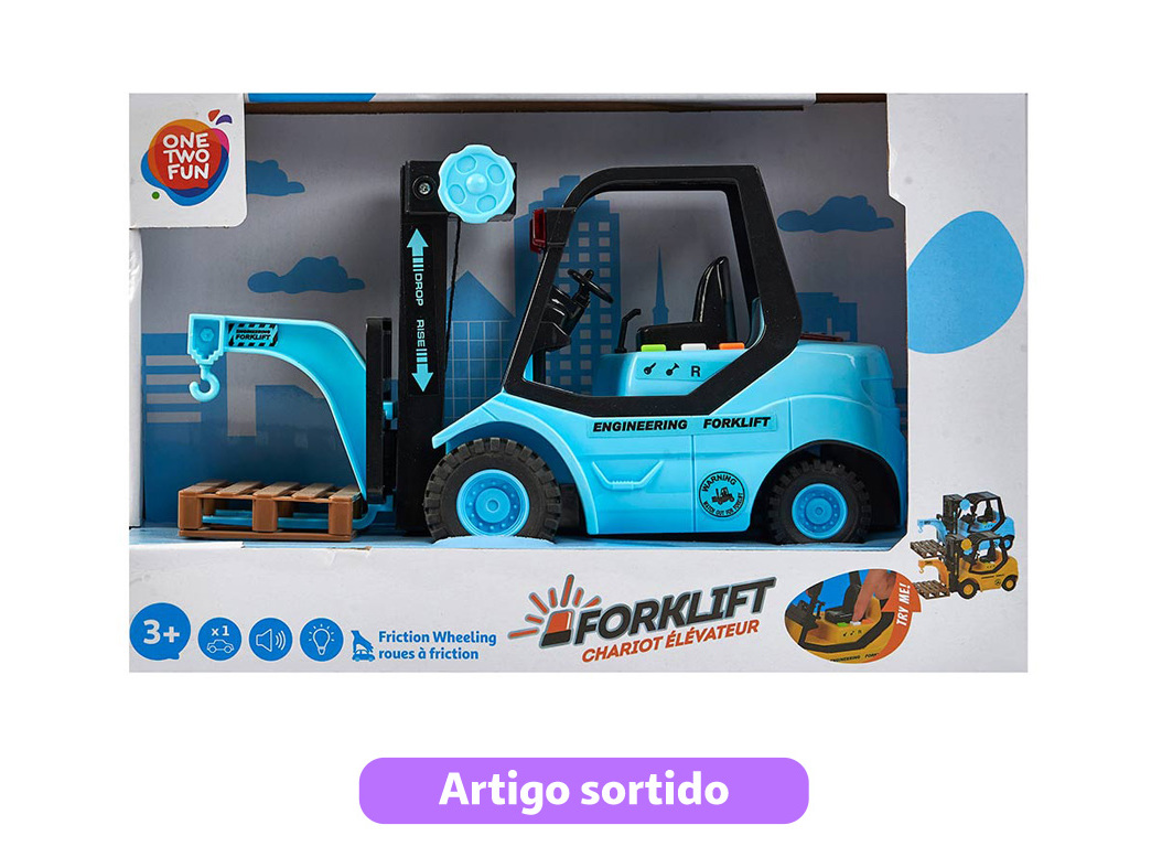 EMPILHADOR DE FRICÇÃO COM LUZ E SOM ONE TWO FUN MODELOS SORTIDOS