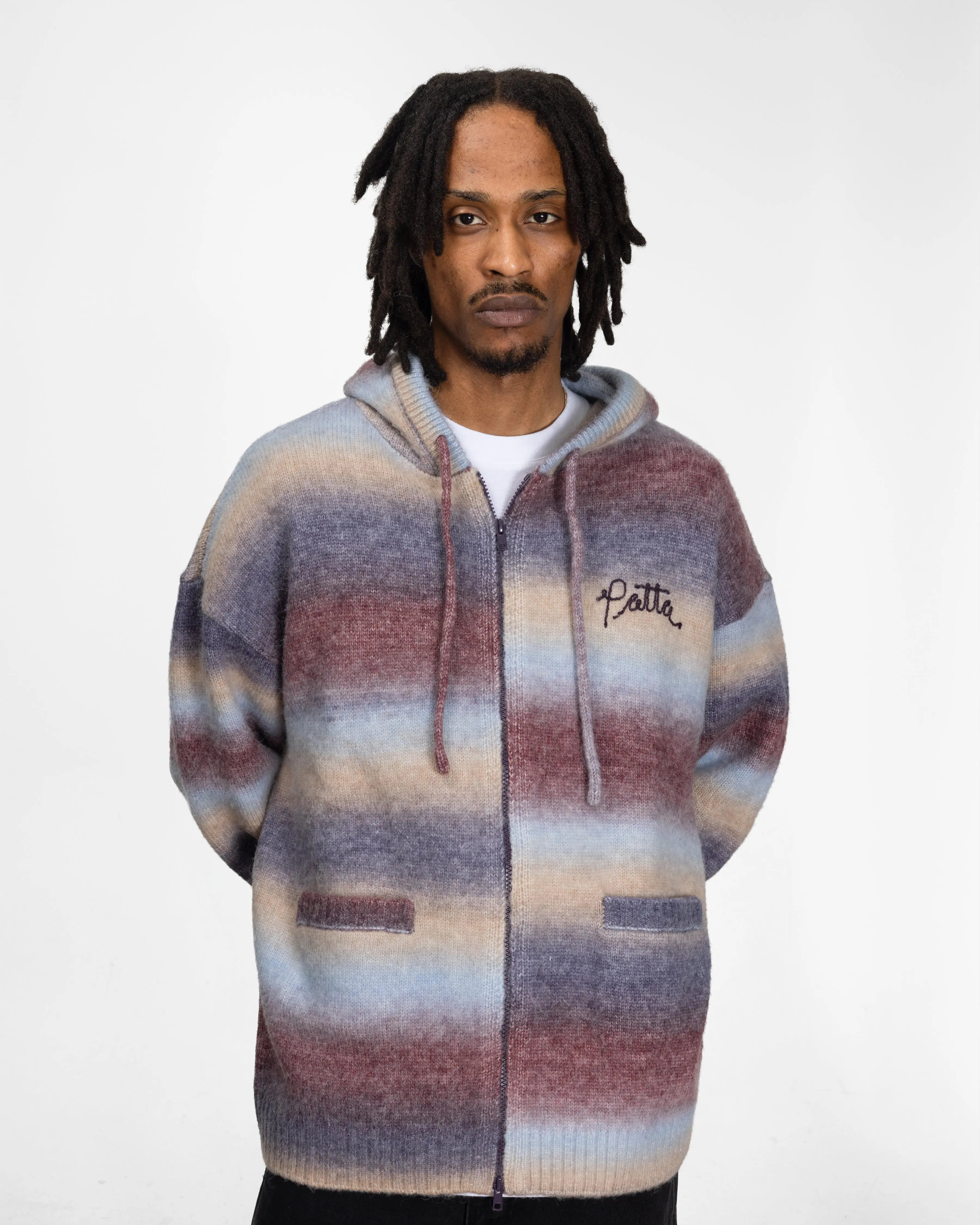 Patta Space Dye Knitted Hooded Sweater (Multi)