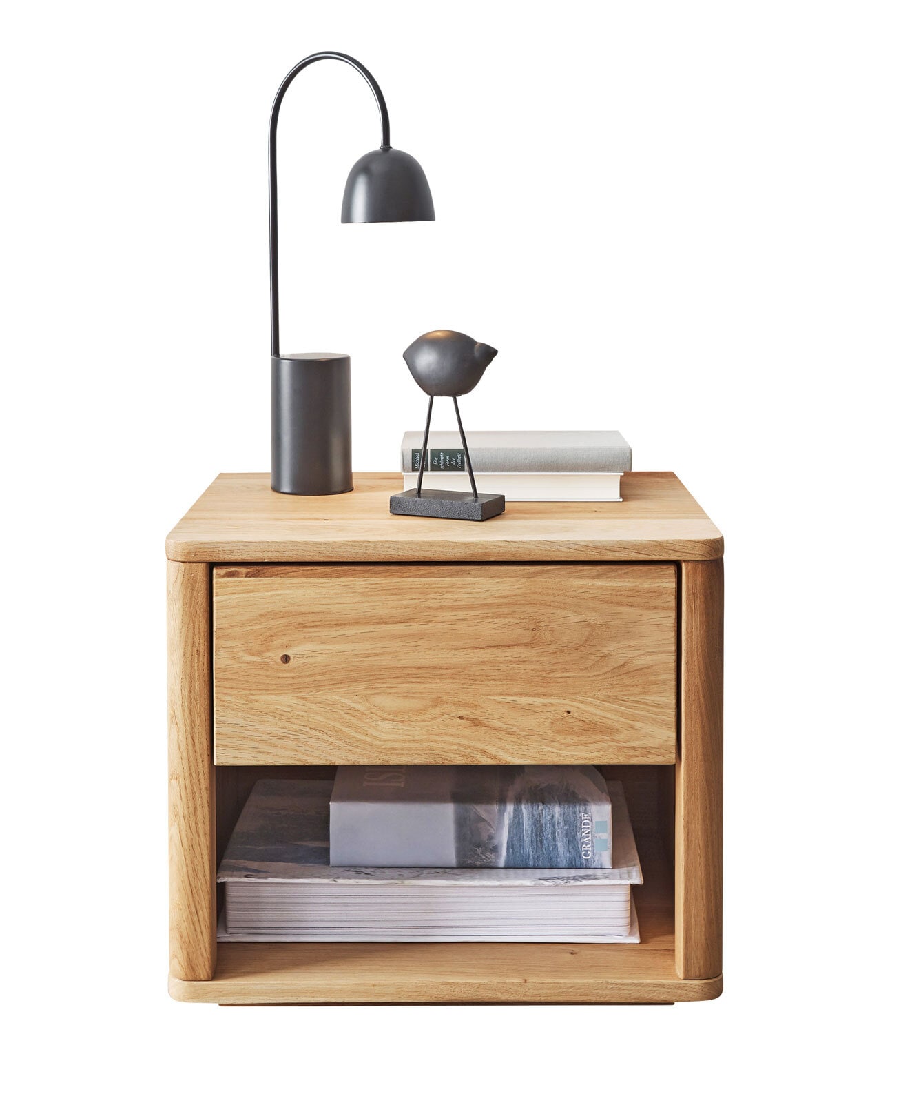 Nachtkommode Hilla II Massivholz Eiche