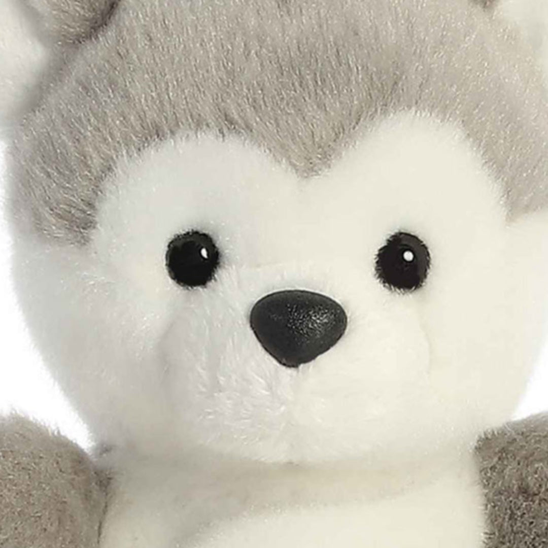 palm pals knuffelhond husky busky - 13 cm