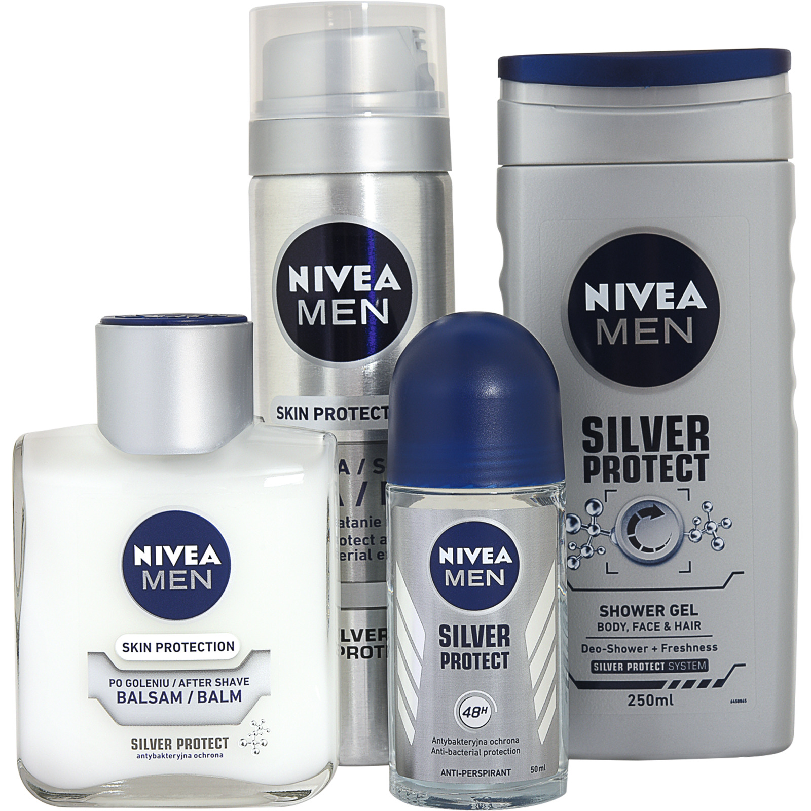 Nivea Pflegeset Silver, 4-teilig