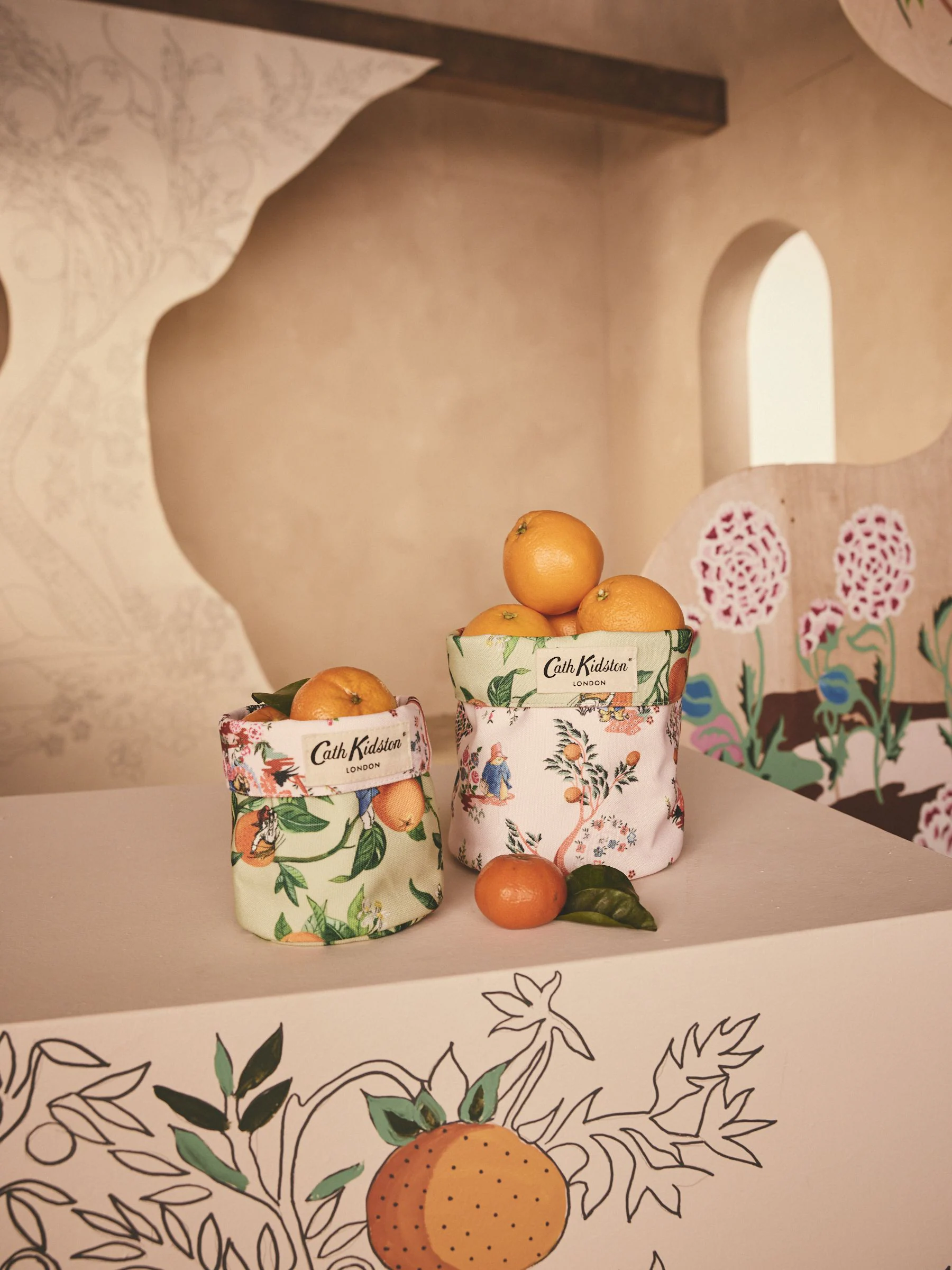 Cath Kidston set van 2 omkeerbare opbergtassen