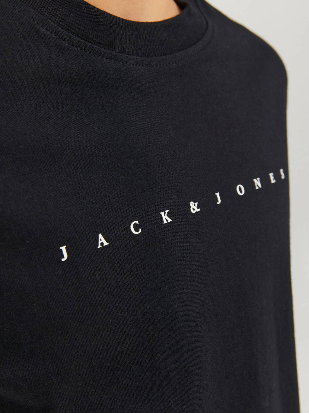 JACK & JONES T-shirt JJESTAR met logo zwart